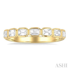 3/4 Ctw East-West Emerald Cut Bezel Diamond Fashion Band in 14K Yellow Gold 3/4 Ctw East-West Emerald Cut Bezel Diamond Fashion Band in 14K Yellow Gold