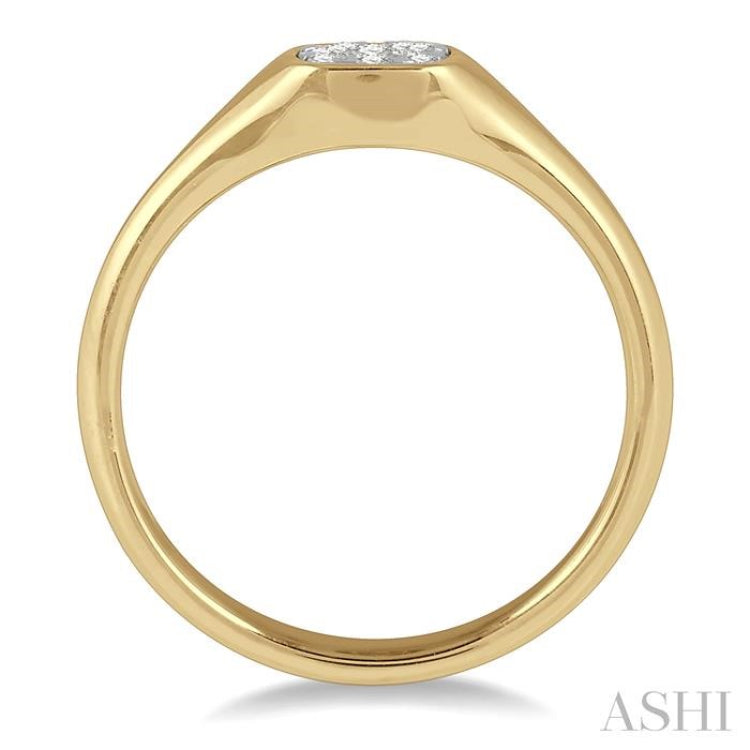 1/6 Ctw Cushion Shape Lovebright Diamond Ring in 14K Yellow and White Gold 1/6 Ctw Cushion Shape Lovebright Diamond Ring in 14K Yellow and White Gold