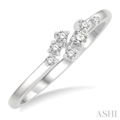 1/8 Ctw Petite Open Center Scatter Round Cut Diamond Fashion Ring in 14K White Gold 1/8 Ctw Petite Open Center Scatter Round Cut Diamond Fashion Ring in 14K White Gold