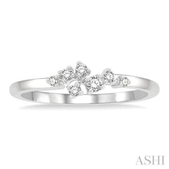 1/8 Ctw Petite Open Center Scatter Round Cut Diamond Fashion Ring in 14K White Gold 1/8 Ctw Petite Open Center Scatter Round Cut Diamond Fashion Ring in 14K White Gold