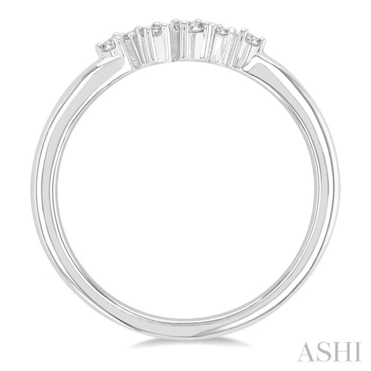 1/8 Ctw Petite Open Center Scatter Round Cut Diamond Fashion Ring in 14K White Gold 1/8 Ctw Petite Open Center Scatter Round Cut Diamond Fashion Ring in 14K White Gold