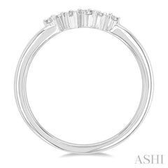 1/8 Ctw Petite Open Center Scatter Round Cut Diamond Fashion Ring in 14K White Gold 1/8 Ctw Petite Open Center Scatter Round Cut Diamond Fashion Ring in 14K White Gold