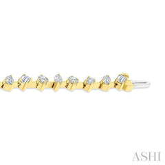 3 1/2 Ctw Mixed Shape Fusion Diamond Fashion Bracelet in 14K Yellow Gold 3 1/2 Ctw Mixed Shape Fusion Diamond Fashion Bracelet in 14K Yellow Gold
