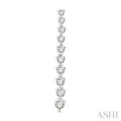 1/2 ctw Round Cut Diamond Riviera Drop Earring in 14K White Gold 1/2 ctw Round Cut Diamond Riviera Drop Earring in 14K White Gold