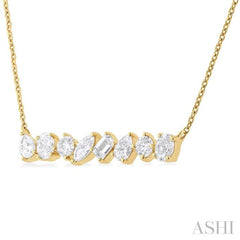 1 1/10 Ctw Scatter Multi Cut Diamond Fashion Necklace in 14K Yellow Gold 1 1/10 Ctw Scatter Multi Cut Diamond Fashion Necklace in 14K Yellow Gold