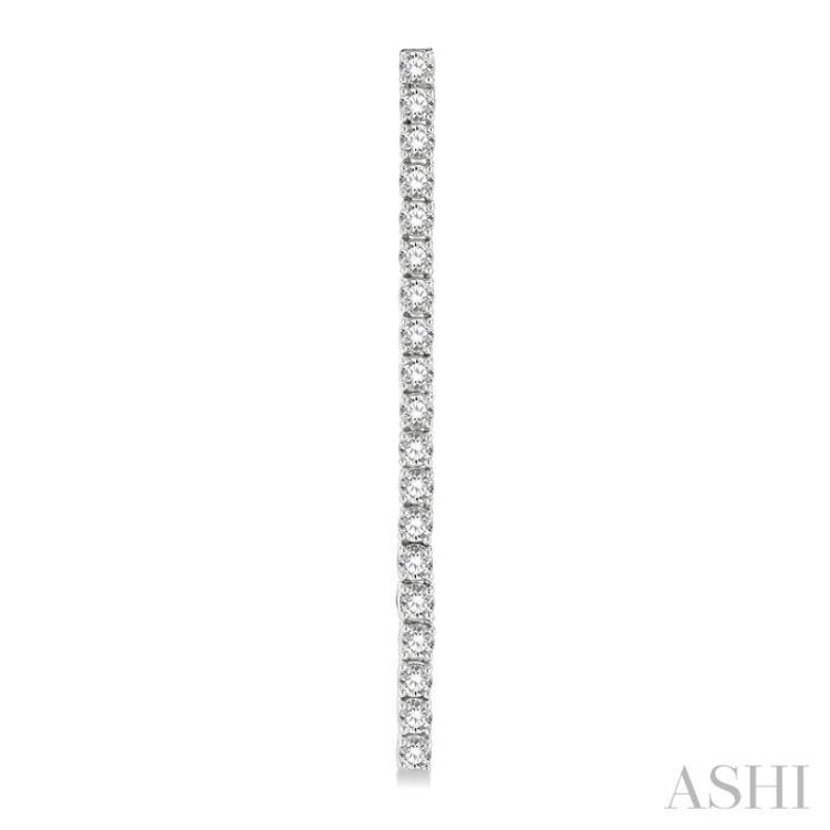 2 ctw Single Line Drop Round Cut Diamond Tennis Earring in 14K White Gold 2 ctw Single Line Drop Round Cut Diamond Tennis Earring in 14K White Gold