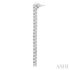 2 ctw Single Line Drop Round Cut Diamond Tennis Earring in 14K White Gold 2 ctw Single Line Drop Round Cut Diamond Tennis Earring in 14K White Gold
