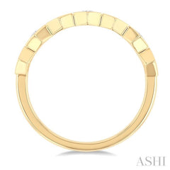 1/8 ctw Hexagon Shape Round Cut Diamond Fashion Ring in 14K Yellow Gold 1/8 ctw Hexagon Shape Round Cut Diamond Fashion Ring in 14K Yellow Gold