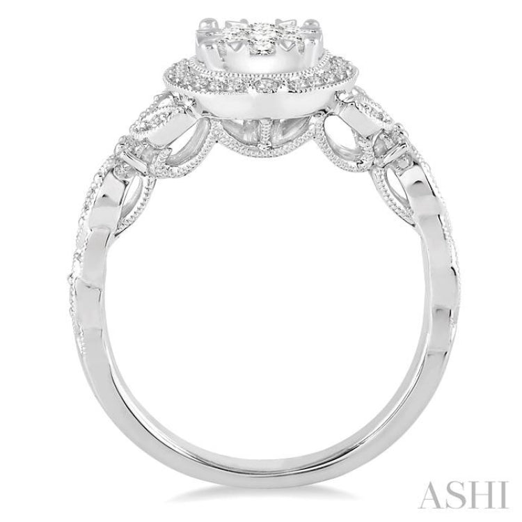 5/8 Ctw Diamond Lovebright Engagement Ring in 14K White Gold 5/8 Ctw Diamond Lovebright Engagement Ring in 14K White Gold