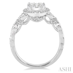 5/8 Ctw Diamond Lovebright Engagement Ring in 14K White Gold 5/8 Ctw Diamond Lovebright Engagement Ring in 14K White Gold