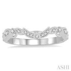1/6 ctw Round Cut Diamond Wedding Band in 14K White Gold 1/6 ctw Round Cut Diamond Wedding Band in 14K White Gold