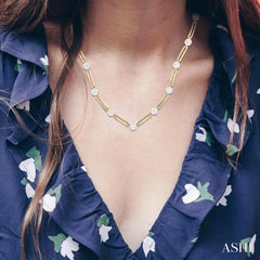 1 1/3 Ctw Lovebright Round Cut Diamond Paperclip Necklace in 14K Yellow and White Gold 1 1/3 Ctw Lovebright Round Cut Diamond Paperclip Necklace in 14K Yellow and White Gold