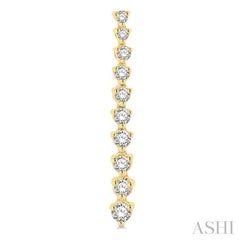 1/2 ctw Round Cut Diamond Riviera Drop Earring in 14K Yellow Gold 1/2 ctw Round Cut Diamond Riviera Drop Earring in 14K Yellow Gold