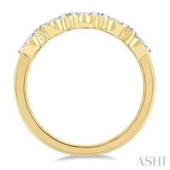 1/2 Ctw 5-Stone Lovebright Round Cut Diamond Band in 14K Yellow & White Gold 1/2 Ctw 5-Stone Lovebright Round Cut Diamond Band in 14K Yellow & White Gold