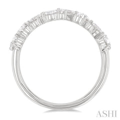 1 1/10 Ctw Mixed Shape Diamond Fashion Band in 14K White Gold 1 1/10 Ctw Mixed Shape Diamond Fashion Band in 14K White Gold