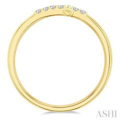 1/10 Ctw Petite Reclining Cross Round Cut Diamond Stackable Fashion Ring in 10K Yellow Gold 1/10 Ctw Petite Reclining Cross Round Cut Diamond Stackable Fashion Ring in 10K Yellow Gold
