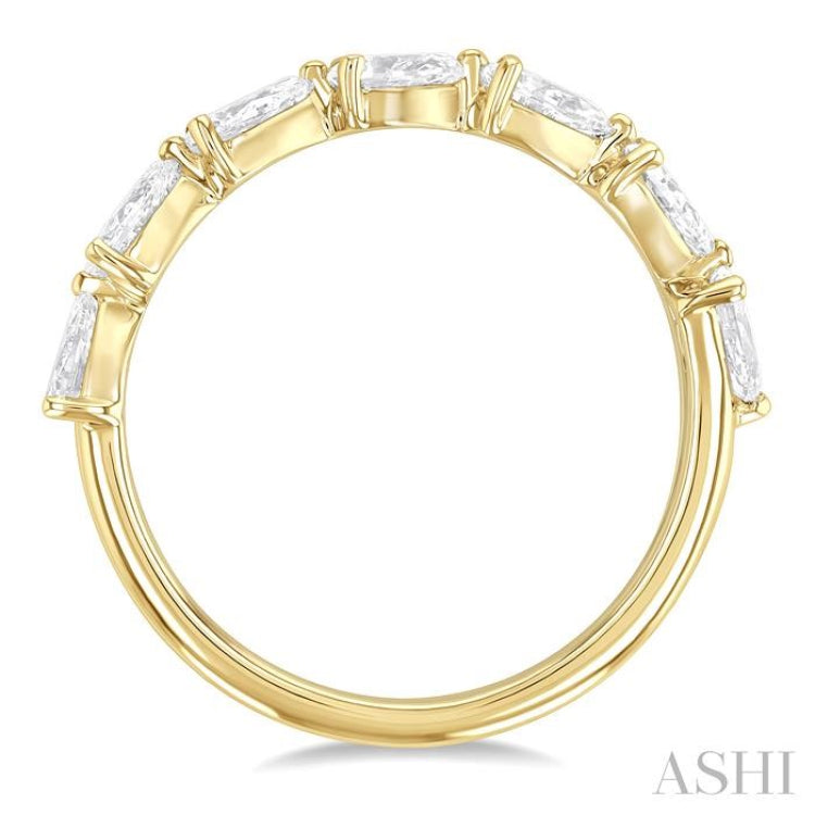 1 Ctw East-West Pear Shape Diamond Fashion Band in 14K Yellow Gold 1 Ctw East-West Pear Shape Diamond Fashion Band in 14K Yellow Gold