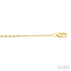 1/5 Ctw Bezel Round Cut Diamond Petite Bracelet in 10K Yellow Gold 1/5 Ctw Bezel Round Cut Diamond Petite Bracelet in 10K Yellow Gold