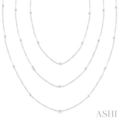 1 Ctw Bezel Set Round Cut Diamond 60-Inch Long Station Necklace in 14K White Gold 1 Ctw Bezel Set Round Cut Diamond 60-Inch Long Station Necklace in 14K White Gold