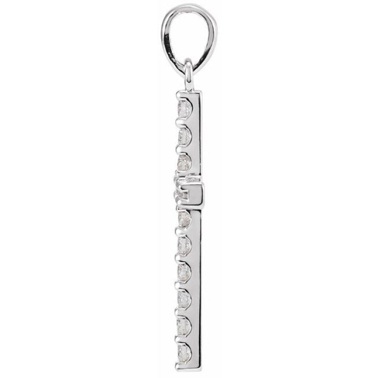 Sterling Silver 1/10 CTW Natural Diamond Cross Pendant Sterling Silver 1/10 CTW Natural Diamond Cross Pendant
