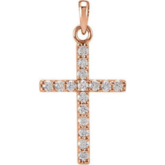 14K Rose 3/4 CTW Lab-Grown Diamond Cross Pendant 14K Rose 3/4 CTW Lab-Grown Diamond Cross Pendant