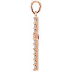 14K Rose 3/4 CTW Lab-Grown Diamond Cross Pendant 14K Rose 3/4 CTW Lab-Grown Diamond Cross Pendant
