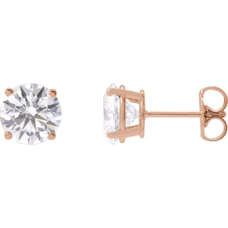 14K Rose 2  1/2 CTW Lab-Grown Diamond Earrings 14K Rose 2  1/2 CTW Lab-Grown Diamond Earrings