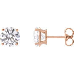 14K Rose 2  1/2 CTW Lab-Grown Diamond Earrings 14K Rose 2  1/2 CTW Lab-Grown Diamond Earrings