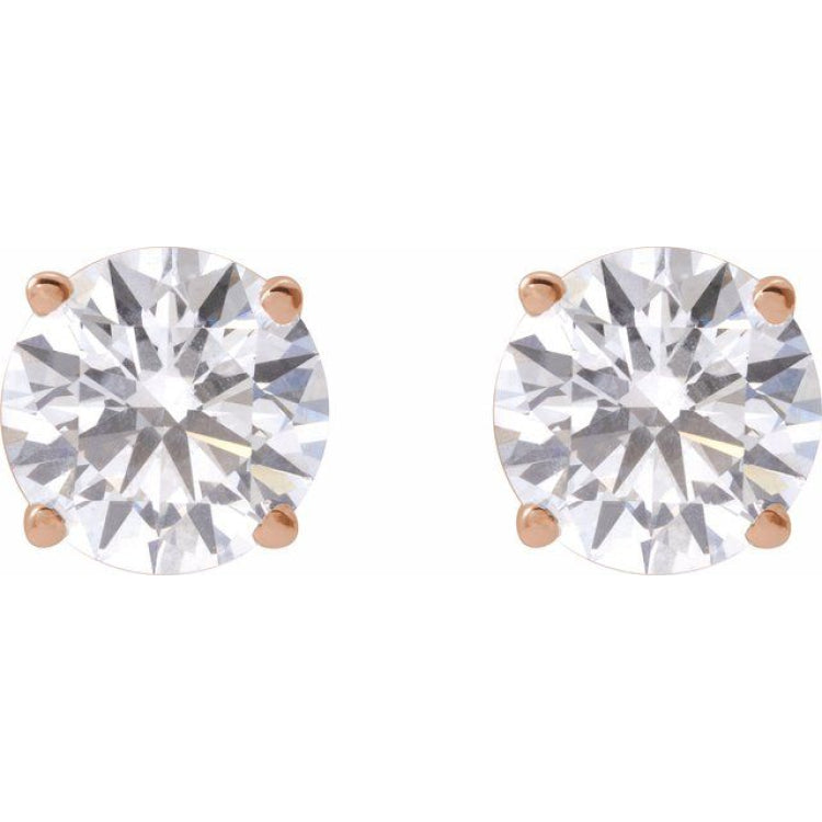 14K Rose 2  1/2 CTW Lab-Grown Diamond Earrings 14K Rose 2  1/2 CTW Lab-Grown Diamond Earrings