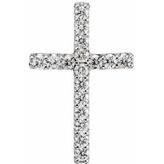 14K White .06 CTW Lab-Grown Diamond Petite Cross Pendant 14K White .06 CTW Lab-Grown Diamond Petite Cross Pendant