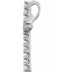 14K White .06 CTW Lab-Grown Diamond Petite Cross Pendant 14K White .06 CTW Lab-Grown Diamond Petite Cross Pendant