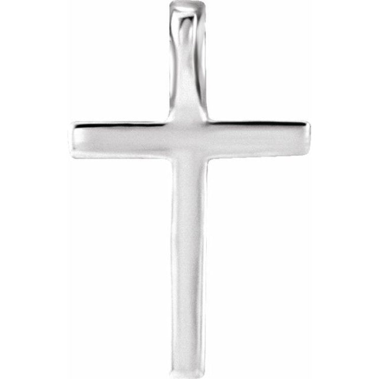 14K White .06 CTW Lab-Grown Diamond Petite Cross Pendant 14K White .06 CTW Lab-Grown Diamond Petite Cross Pendant