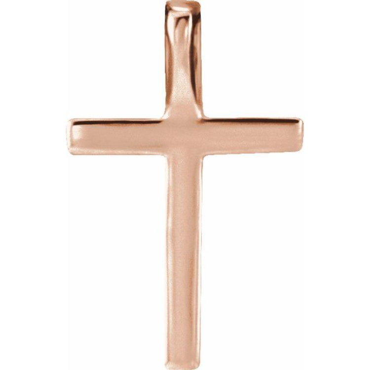 14K Rose .06 CTW Lab-Grown Diamond Petite Cross Pendant 14K Rose .06 CTW Lab-Grown Diamond Petite Cross Pendant