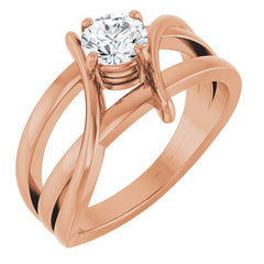 14K Rose 1/2 CT Lab-Grown Diamond Ring 14K Rose 1/2 CT Lab-Grown Diamond Ring