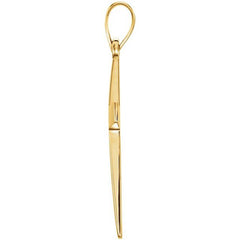 18K Yellow Gold-Plated Sterling Silver Cross Pendant 18K Yellow Gold-Plated Sterling Silver Cross Pendant