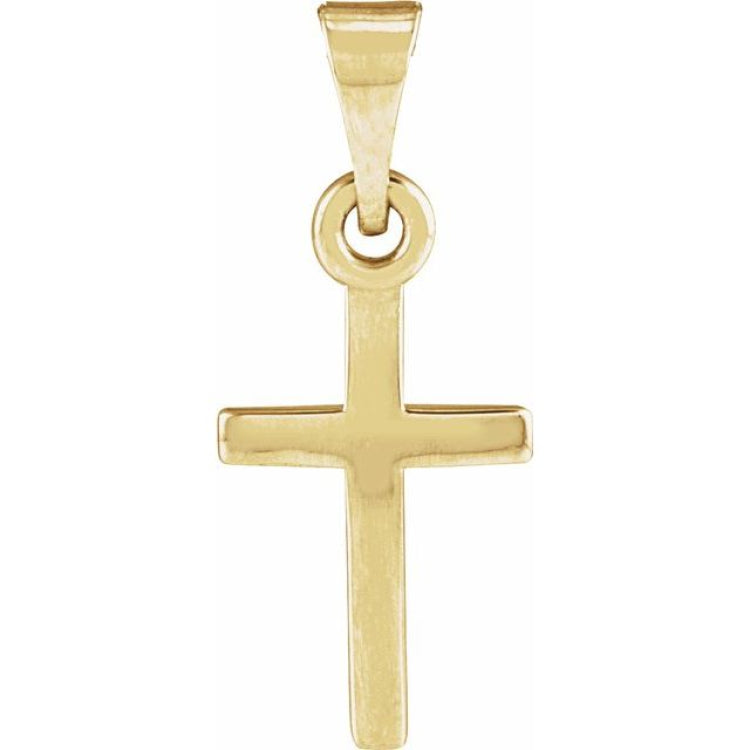18K Yellow Gold-Plated Sterling Silver Cross Pendant 18K Yellow Gold-Plated Sterling Silver Cross Pendant