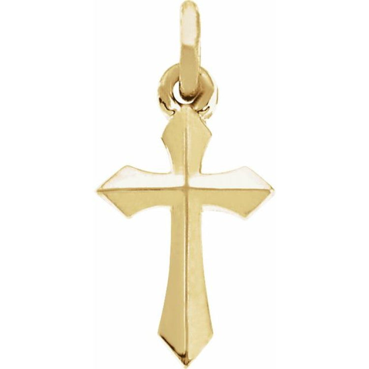 18K Yellow Gold-Plated Sterling Silver Cross Pendant 18K Yellow Gold-Plated Sterling Silver Cross Pendant