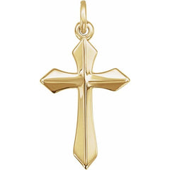 18K Yellow Gold-Plated Sterling Silver Cross Pendant 18K Yellow Gold-Plated Sterling Silver Cross Pendant