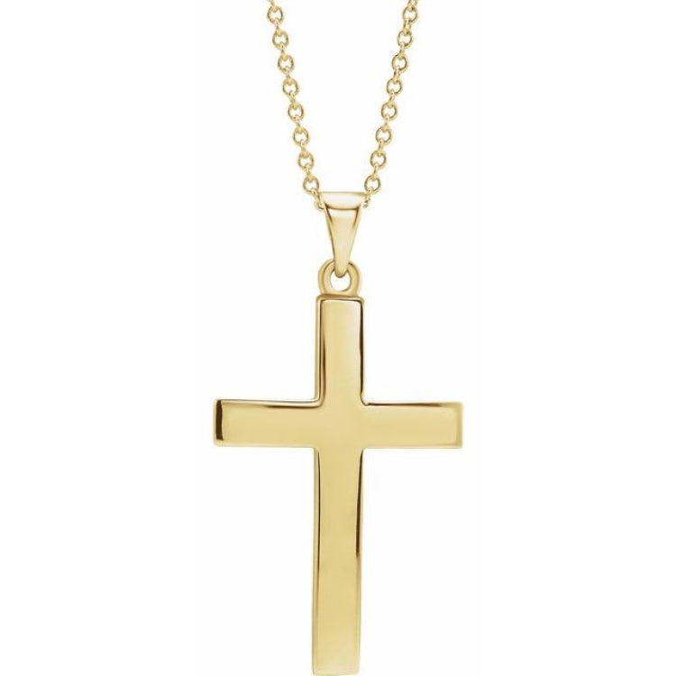 18K Yellow Gold-Plated Sterling Silver Cross 18" Necklace 18K Yellow Gold-Plated Sterling Silver Cross 18" Necklace