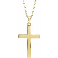 18K Yellow Gold-Plated Sterling Silver Cross 18" Necklace 18K Yellow Gold-Plated Sterling Silver Cross 18" Necklace