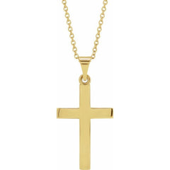18K Yellow Gold-Plated Sterling Silver Cross 18" Necklace 18K Yellow Gold-Plated Sterling Silver Cross 18" Necklace