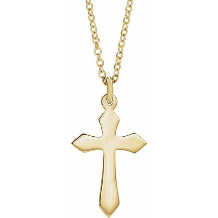 18K Yellow Gold-Plated Sterling Silver Cross 18" Necklace 18K Yellow Gold-Plated Sterling Silver Cross 18" Necklace