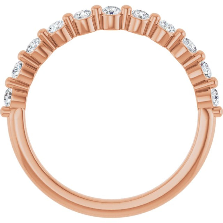14K Rose 1/2 CTW Lab-Grown Diamond Anniversary Band 14K Rose 1/2 CTW Lab-Grown Diamond Anniversary Band