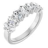 14K White 1 1/3 CTW Lab-Grown Diamond Anniversary Band