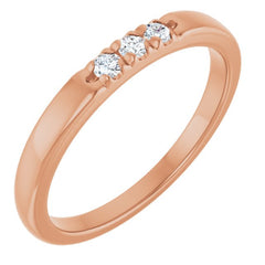 14K Rose 0.08 CTW Lab-Grown Diamond Anniversary Band 14K Rose 0.08 CTW Lab-Grown Diamond Anniversary Band