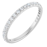 Platinum 1/3 CTW Lab-Grown Diamond French-Set Anniversary Band