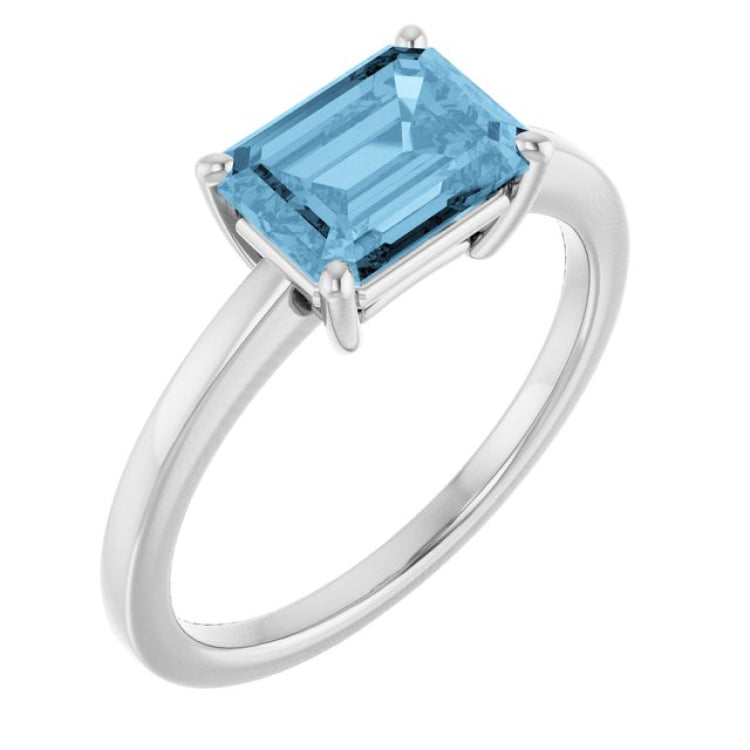 14K White Natural Sky Blue Topaz Ring 14K White Natural Sky Blue Topaz Ring