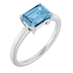 14K White Natural Sky Blue Topaz Ring 14K White Natural Sky Blue Topaz Ring