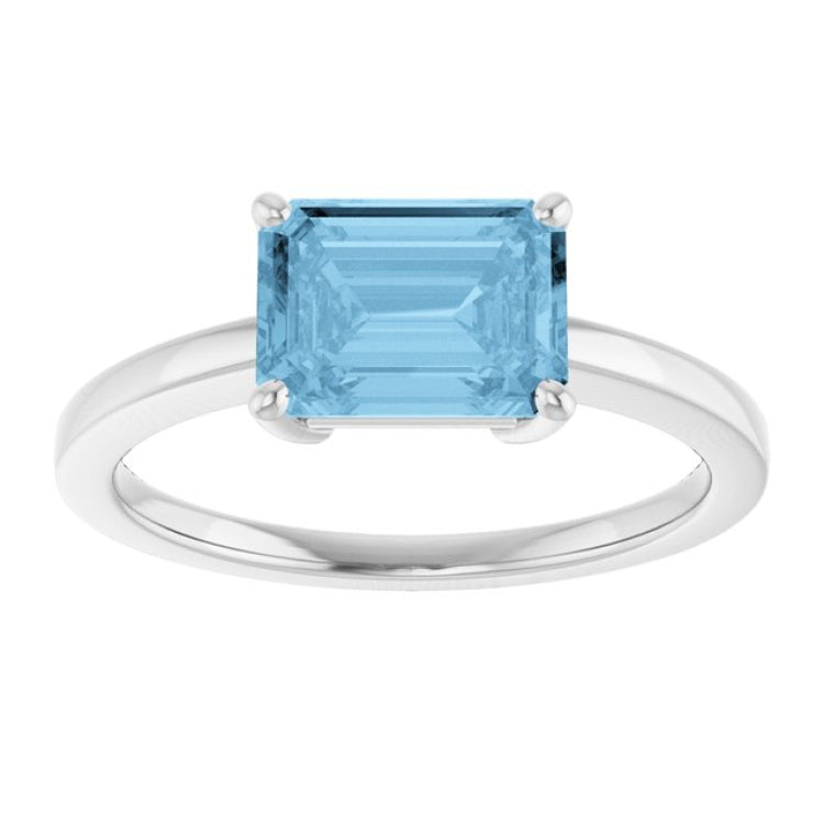 14K White Natural Sky Blue Topaz Ring 14K White Natural Sky Blue Topaz Ring