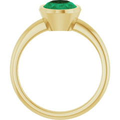 14K Yellow Lab-Grown Emerald Ring 14K Yellow Lab-Grown Emerald Ring